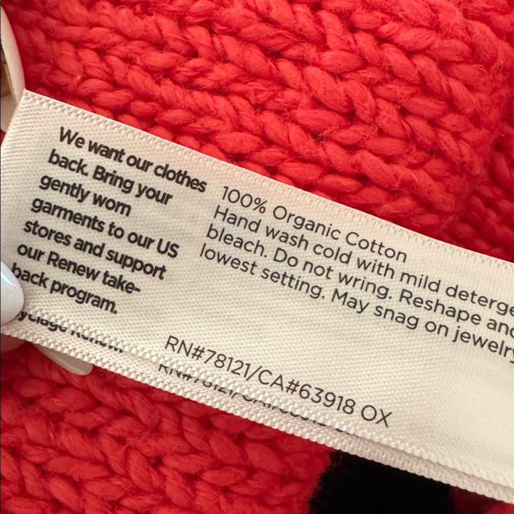 Eileen Fisher Sweater Womens Small Organic Cotton Knit Coral Long Sleeve - Picture 12 of 12